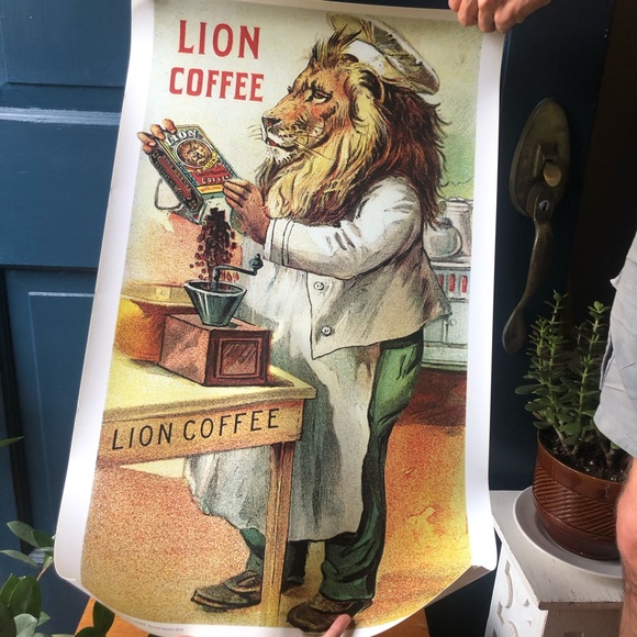 コレクション LION COFFEE Vintage Poster Lion Coffee Vintage Cafe
